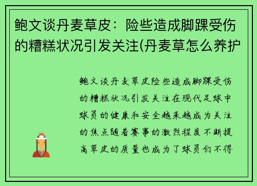 鲍文谈丹麦草皮：险些造成脚踝受伤的糟糕状况引发关注(丹麦草怎么养护)